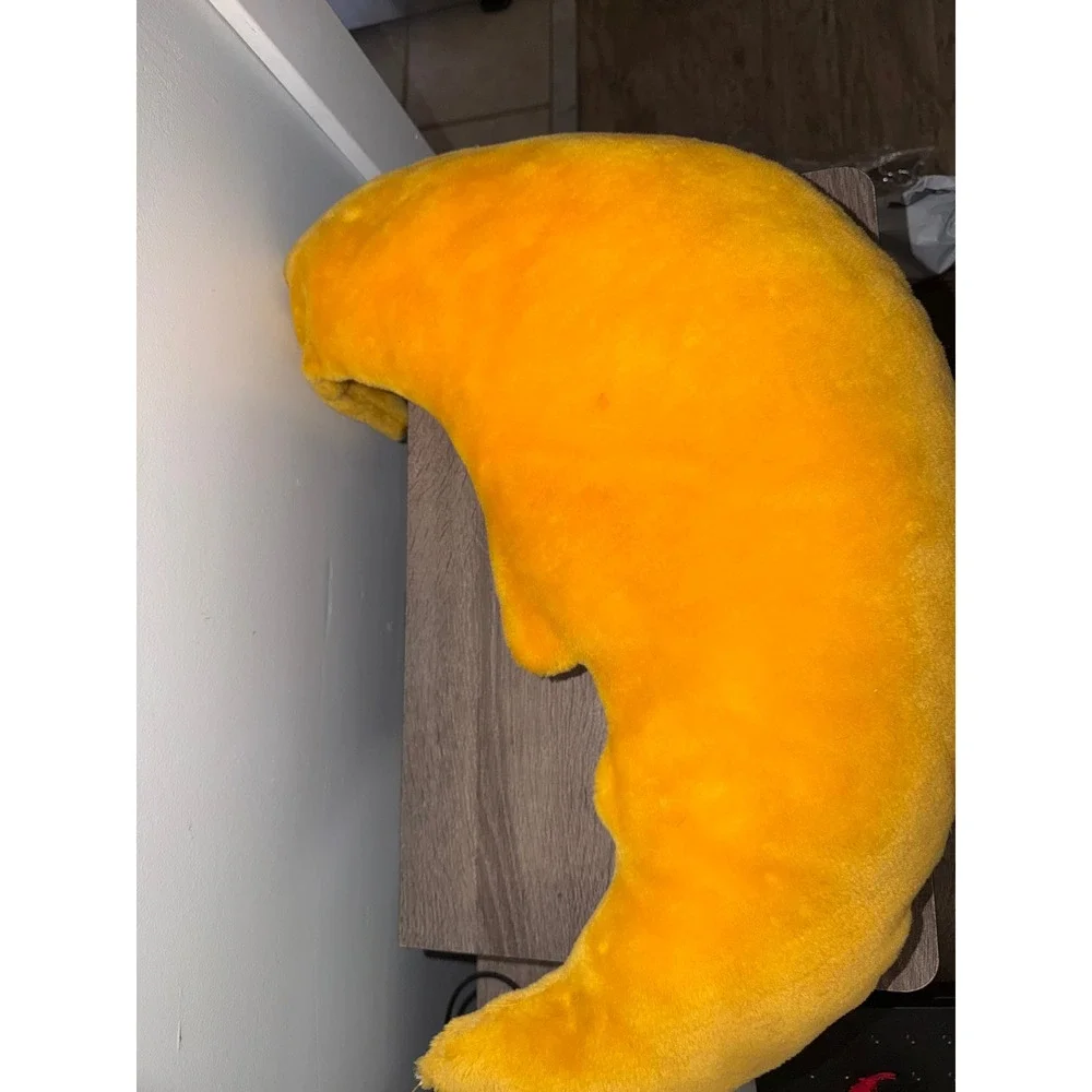 90s Salamander Graphix Yellow Crescent Moon Wall Decor Plush Pillow 22